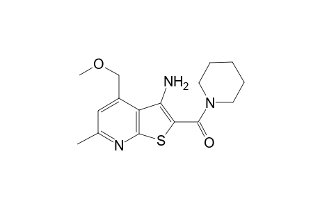 (3-Amino-4-methoxymethyl-6-methylthieno[2,3-b]pyridin-2-yl)(piperidin-1-yl)methanone