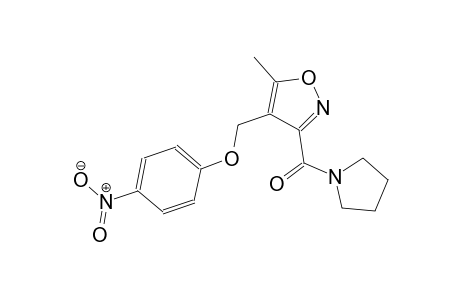 5-methyl-4-[(4-nitrophenoxy)methyl]-3-(1-pyrrolidinylcarbonyl)isoxazole