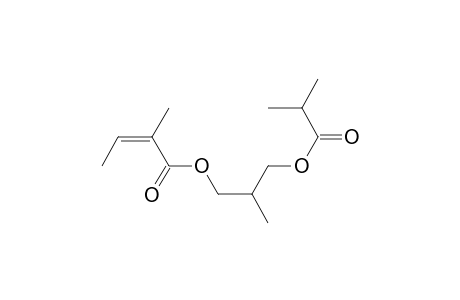 2-Butenoic acid, 2-methyl-, 2-methyl-3-(2-methyl-1-oxopropoxy)propyl ester, (Z)-