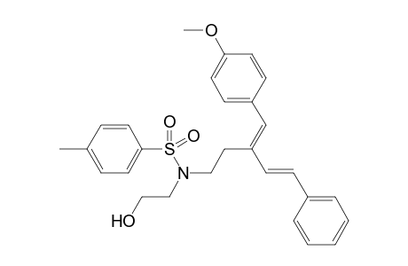 N-(2-Hydroxyethyl)-N-((E)-3-((E)-4-methoxybenzylidene)-5-phenylpent-4-en-1-yl)-4-methylbenzenesulfonamide