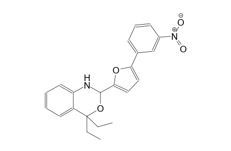 2H-3,1-benzoxazine, 4,4-diethyl-1,4-dihydro-2-[5-(3-nitrophenyl)-2-furanyl]-