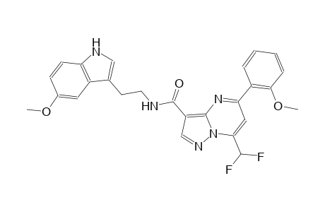 7-(difluoromethyl)-N-[2-(5-methoxy-1H-indol-3-yl)ethyl]-5-(2-methoxyphenyl)pyrazolo[1,5-a]pyrimidine-3-carboxamide