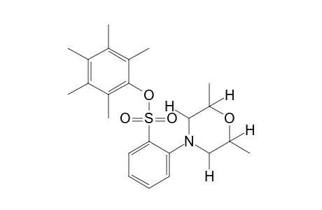o-(2,6-dimethylmorpholino)phenol, 2,3,4,5,6-pentamethylbenzenesulfonate (ester)
