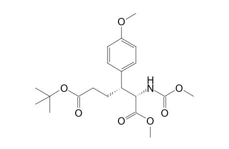 (2S,3R)-2-(carbomethoxyamino)-3-(4-methoxyphenyl)adipic acid O6-tert-butyl ester O1-methyl ester
