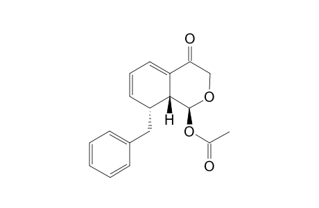 (1S,8R,8aR) 8-benzyl-4-oxo-3,4,8,8a-tetrahydro-1H-isochromen-1-yl acetate