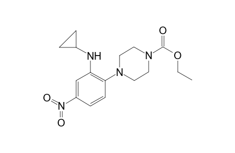 1(2H)-Pyrazinecarboxylic acid, 4-[2-(cyclopropylamino)-4-nitrophenyl]tetrahydro-, ethyl ester