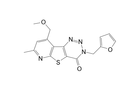 7H-9-Thia-1,5,6,7-tetraazafluoren-8-one, 7-furan-2-ylmethyl-4-methoxymethyl-2-methyl-