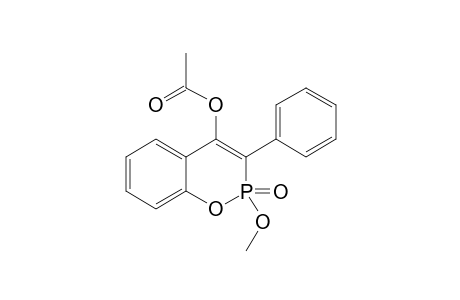acetic acid (8-keto-8-methoxy-9-phenyl-7-oxa-8$l^{5}-phosphabicyclo[4.4.0]deca-1,3,5,9-tetraen-10-yl) ester
