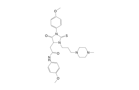 N-(4-methoxyphenyl)-2-{1-(4-methoxyphenyl)-3-[3-(4-methyl-1-piperazinyl)propyl]-5-oxo-2-thioxo-4-imidazolidinyl}acetamide