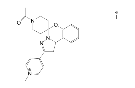 4-(1'-acetyl-1,10b-dihydrospiro[benzo[e]pyrazolo[1,5-c][1,3]oxazine-5,4'-piperidin]-2-yl)-1-methylpyridin-1-ium iodide