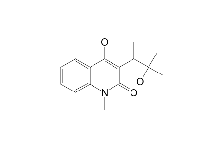 PARAENSINE;3-(1,2-DIMETHYL-2-HYDROXYPROPYL)-4-HYDROXY-1-METHYLQUINOLIN-2(1H)-ONE
