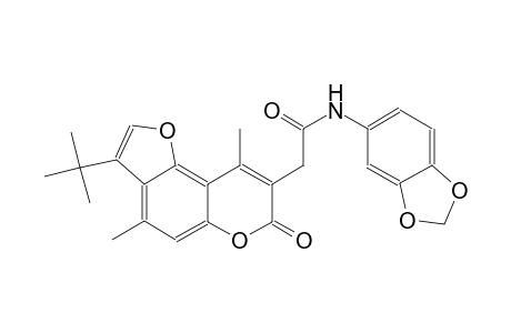 7H-furo[2,3-f][1]benzopyran-8-acetamide, N-(1,3-benzodioxol-5-yl)-3-(1,1-dimethylethyl)-4,9-dimethyl-7-oxo-