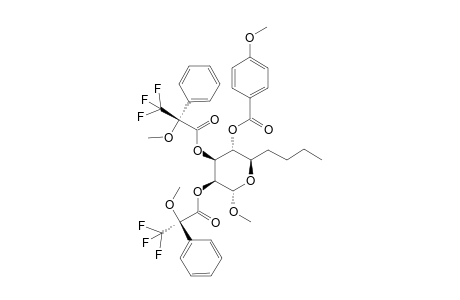 (2R,3S,4S,5R,6S)-2-Butyl-6-methoxy-3-(4-methoxybenzyloxy)tetrahydropyran-4,5-diyl bis[(R)-.alpha.-methoxy-.alpha.-(trifluoromethyl)phenylacetate]