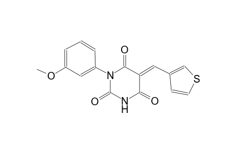 2,4,6(1H,3H,5H)-pyrimidinetrione, 1-(3-methoxyphenyl)-5-(3-thienylmethylene)-, (5E)-