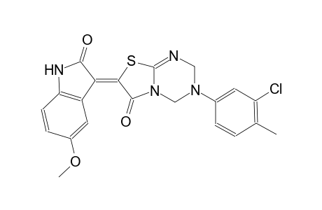 2H-thiazolo[3,2-a][1,3,5]triazin-6(7H)-one, 3-(3-chloro-4-methylphenyl)-7-(1,2-dihydro-5-methoxy-2-oxo-3H-indol-3-ylidene)-3,4-dihydro-,