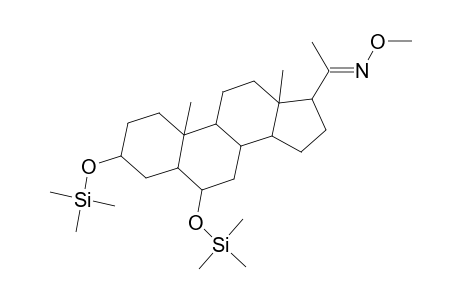 5.beta.-Pregnan-20-one, 3.alpha.,6.alpha.-bis(trimethylsiloxy)-, O-methyl oxime