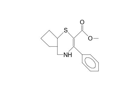 cis-3-Phenyl-cyclopenta(F)-4,5-dihydro-1,4-thiazepine-2-carboxylic acid, methyl ester