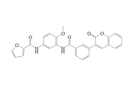 N-(4-methoxy-3-{[3-(2-oxo-2H-chromen-3-yl)benzoyl]amino}phenyl)-2-furamide