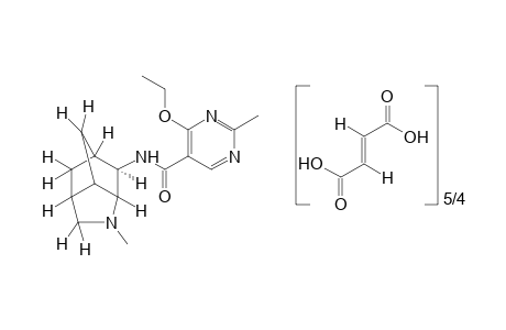 4-ethoxy-2-methyl-N-(1-methyloctahydro-3,5-methanocyclopenta[b]pyrrol-6-yl)-5-pyrimidinecraboxamide, fumarate(1.1 1/4)