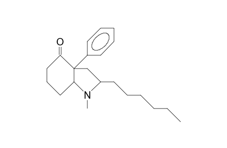trans-2-Hexyl-1-methyl-4-oxo-3a-phenyl-cis-octahydro-indole
