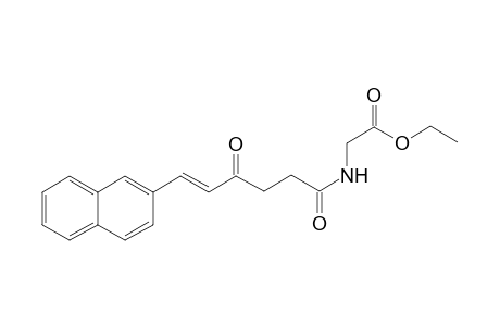 (E)-6-Naphthalen-2-yl-4-oxohex-5-enoic acid glycinamide ethyl ester