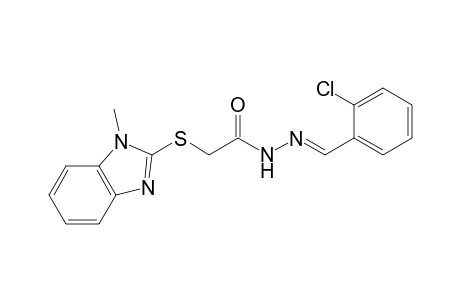 acetic acid, [(1-methyl-1H-benzimidazol-2-yl)thio]-, 2-[(E)-(2-chlorophenyl)methylidene]hydrazide