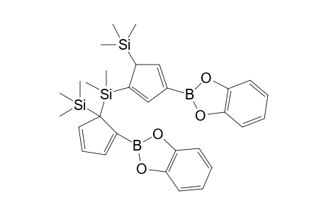 (2-(benzo[d][1,3,2]dioxaborol-2-yl)-1-((3-(benzo[d][1,3,2]dioxaborol-2-yl)-5-(trimethylsilyl)cyclopenta-1,3-dienyl)dimethylsilyl)cyclopenta-2,4-dienyl)trimethylsilane