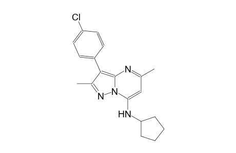3-(4-chlorophenyl)-N-cyclopentyl-2,5-dimethylpyrazolo[1,5-a]pyrimidin-7-amine