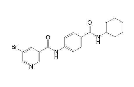 5-Bromanyl-N-[4-(cyclohexylcarbamoyl)phenyl]pyridine-3-carboxamide