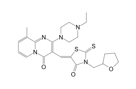 2-(4-ethyl-1-piperazinyl)-9-methyl-3-{(Z)-[4-oxo-3-(tetrahydro-2-furanylmethyl)-2-thioxo-1,3-thiazolidin-5-ylidene]methyl}-4H-pyrido[1,2-a]pyrimidin-4-one
