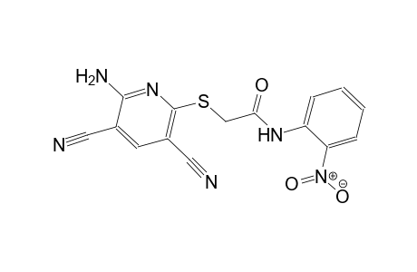 2-[(6-amino-3,5-dicyano-2-pyridinyl)sulfanyl]-N-(2-nitrophenyl)acetamide