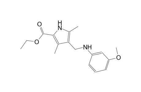 1H-pyrrole-2-carboxylic acid, 4-[[(3-methoxyphenyl)amino]methyl]-3,5-dimethyl-, ethyl ester