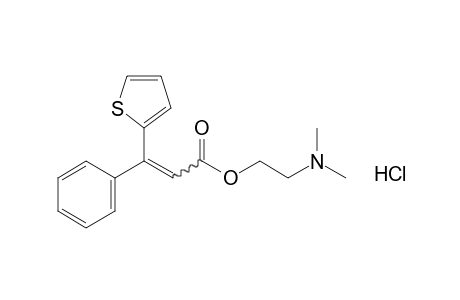 beta-(2-thienyl)cinnamic acid, 2-dimethylaminoethyl ester, hydrochloride