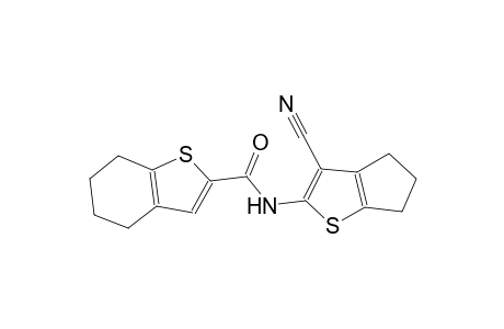 N-(3-cyano-5,6-dihydro-4H-cyclopenta[b]thien-2-yl)-4,5,6,7-tetrahydro-1-benzothiophene-2-carboxamide