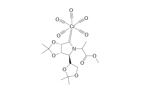 Pentacarbonyl[4-deoxy-2,3:5,6-di-O-isopropylidene-4-(1'-methoxycarbonylprop-2'-(S)-2'-yl)amino-D-allofuranosylidene)chromium(0)