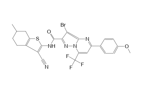 3-bromo-N-(3-cyano-6-methyl-4,5,6,7-tetrahydro-1-benzothien-2-yl)-5-(4-methoxyphenyl)-7-(trifluoromethyl)pyrazolo[1,5-a]pyrimidine-2-carboxamide