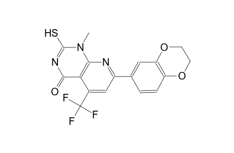 pyrido[2,3-d]pyrimidin-4(1H)-one, 7-(2,3-dihydro-1,4-benzodioxin-6-yl)-2-mercapto-1-methyl-5-(trifluoromethyl)-