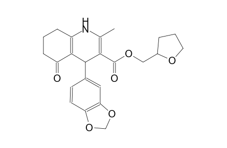 3-quinolinecarboxylic acid, 4-(1,3-benzodioxol-5-yl)-1,4,5,6,7,8-hexahydro-2-methyl-5-oxo-, (tetrahydro-2-furanyl)methyl ester