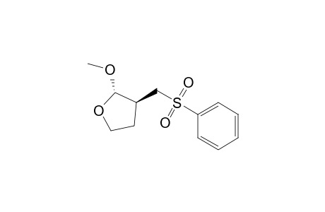 Furan, tetrahydro-2-methoxy-3-[(phenylsulfonyl)methyl]-, trans-