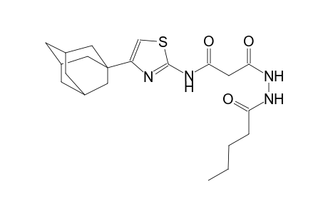 N-[4-(1-adamantyl)-1,3-thiazol-2-yl]-3-oxo-3-(2-pentanoylhydrazino)propanamide