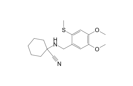 Cyclohexanecarbonitrile, 1-[[[4,5-dimethoxy-2-(methylthio)phenyl]methyl]amino]-
