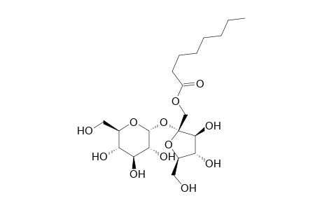 .alpha.-D-Glucopyranoside, 1-O-(1-oxooctyl)-.beta.-D-fructofuranosyl