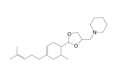 1-((2-[6-Methyl-4-(4-methyl-3-pentenyl)-3-cyclohexen-1-yl]-1,3-dioxolan-4-yl)methyl)piperidine
