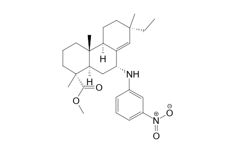 (1R,4aR,4bR,7S,9R,10aR)-Methyl 7-ethyl-1,4a,7-trimethyl-9-((3-nitrophe-nyl)amino)-1,2,3,4,4a,4b,5,6,7,9,10,10a-dodecahydrophenanthrene-1-carboxylate