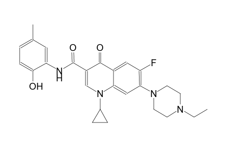 3-quinolinecarboxamide, 1-cyclopropyl-7-(4-ethyl-1-piperazinyl)-6-fluoro-1,4-dihydro-N-(2-hydroxy-5-methylphenyl)-4-oxo-
