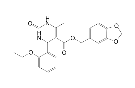 5-pyrimidinecarboxylic acid, 4-(2-ethoxyphenyl)-1,2,3,4-tetrahydro-6-methyl-2-oxo-, 1,3-benzodioxol-5-ylmethyl ester