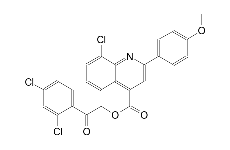 2-(2,4-dichlorophenyl)-2-oxoethyl 8-chloro-2-(4-methoxyphenyl)-4-quinolinecarboxylate