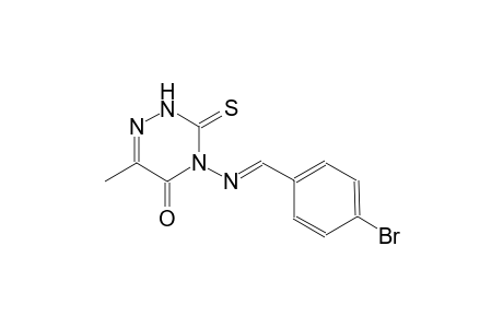 4-{[(E)-(4-bromophenyl)methylidene]amino}-6-methyl-3-thioxo-3,4-dihydro-1,2,4-triazin-5(2H)-one