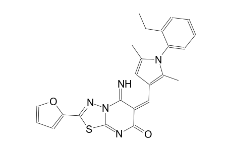 (6E)-6-{[1-(2-ethylphenyl)-2,5-dimethyl-1H-pyrrol-3-yl]methylene}-2-(2-furyl)-5-imino-5,6-dihydro-7H-[1,3,4]thiadiazolo[3,2-a]pyrimidin-7-one