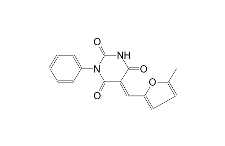 2,4,6(1H,3H,5H)-pyrimidinetrione, 5-[(5-methyl-2-furanyl)methylene]-1-phenyl-, (5E)-